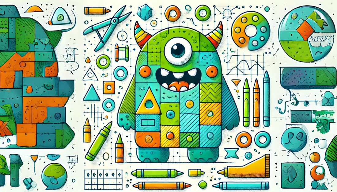 Shape Monster Drawing