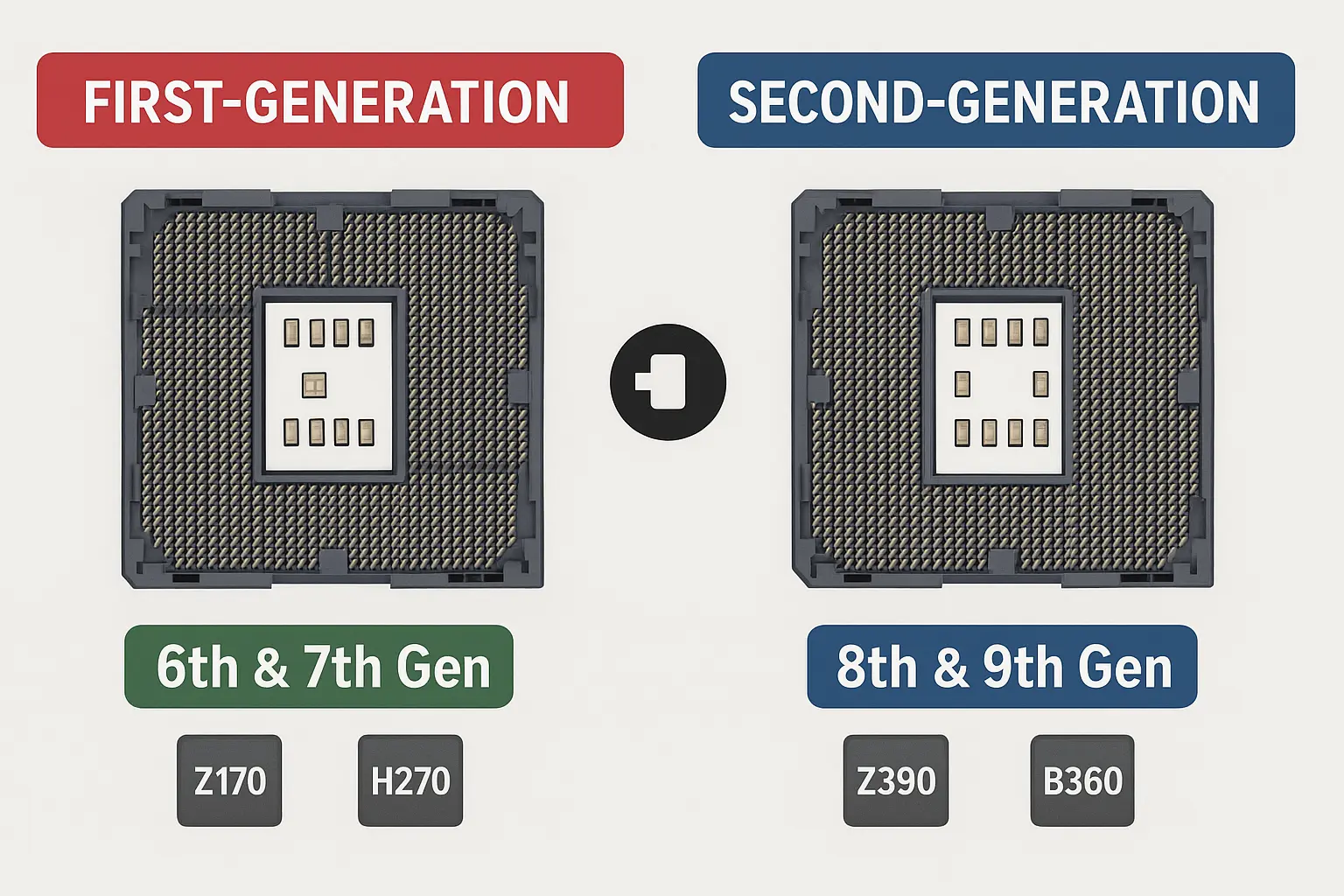 Socket 1151 Generation Comparison Infographic