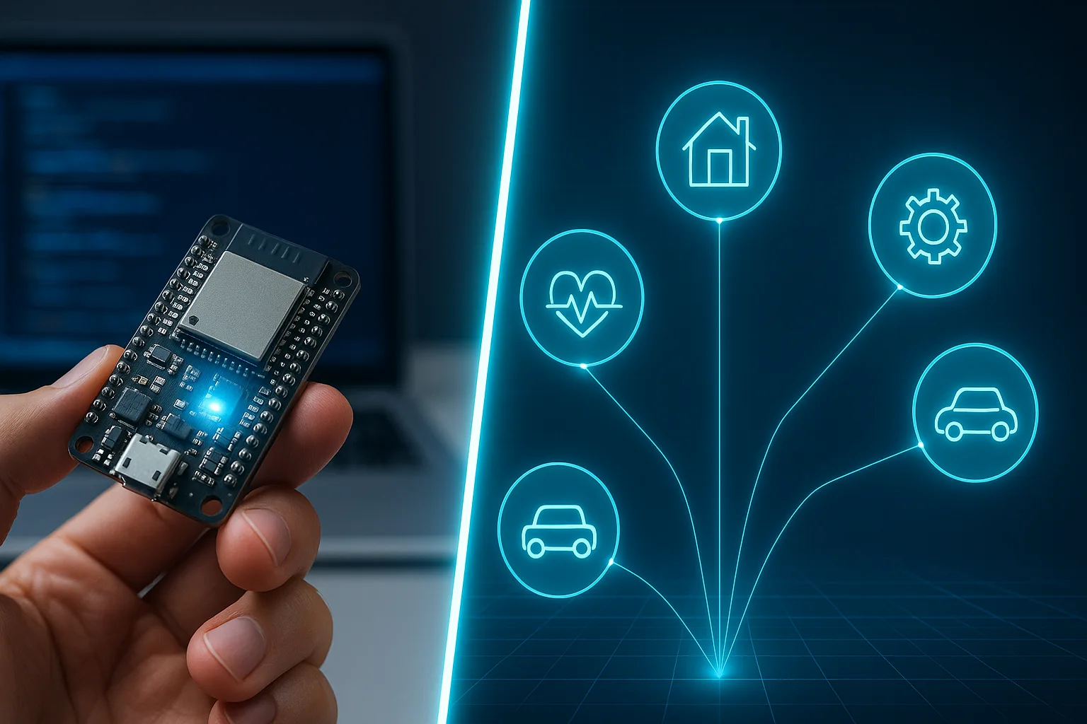 What Is an IoT Developer Responsible For? Key Duties Explained What is an IoT developer responsible for thumbnail showing smart devices and microcontroller board