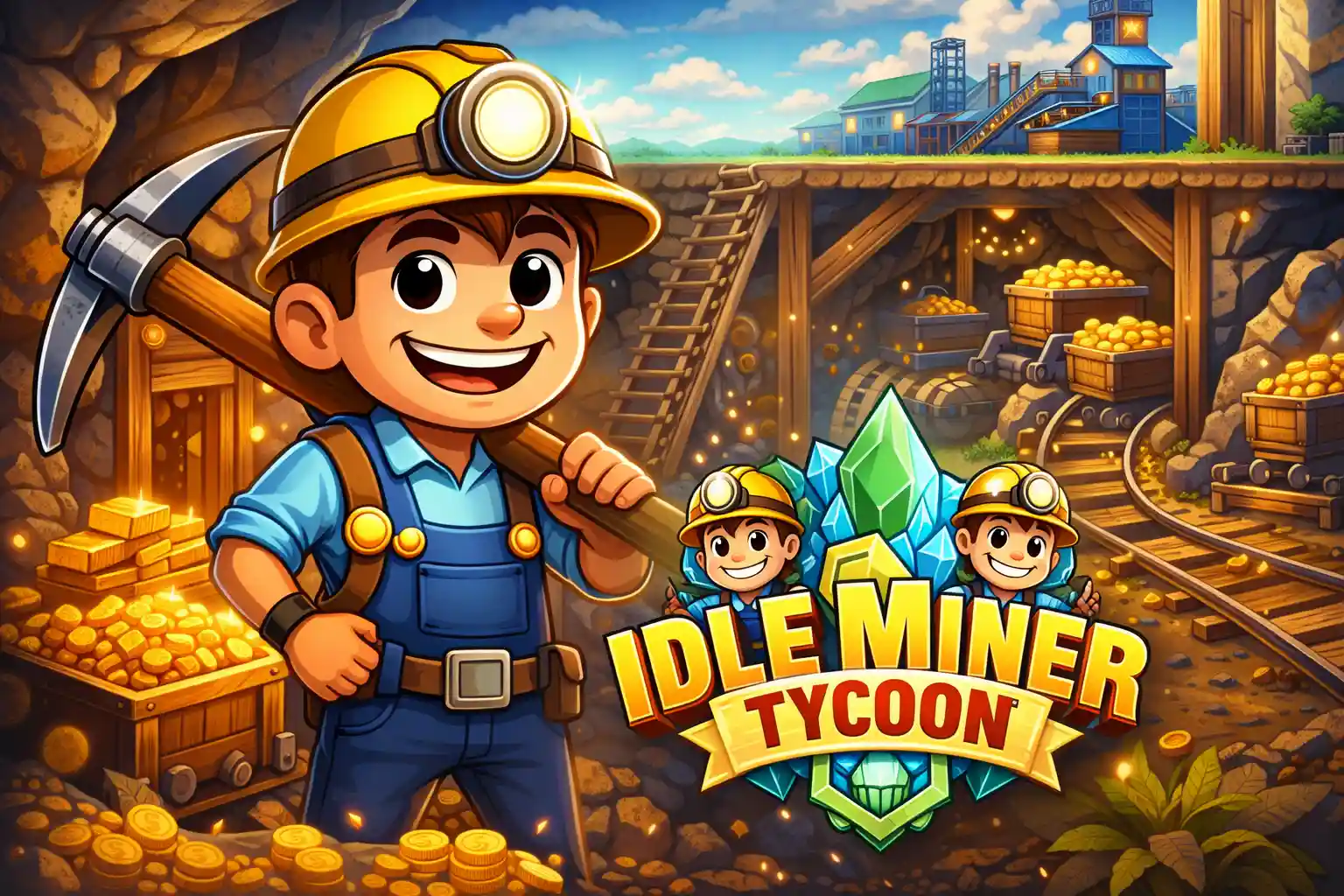 Idle Miner Tycoon incremental mining game on Android with offline progress and automation