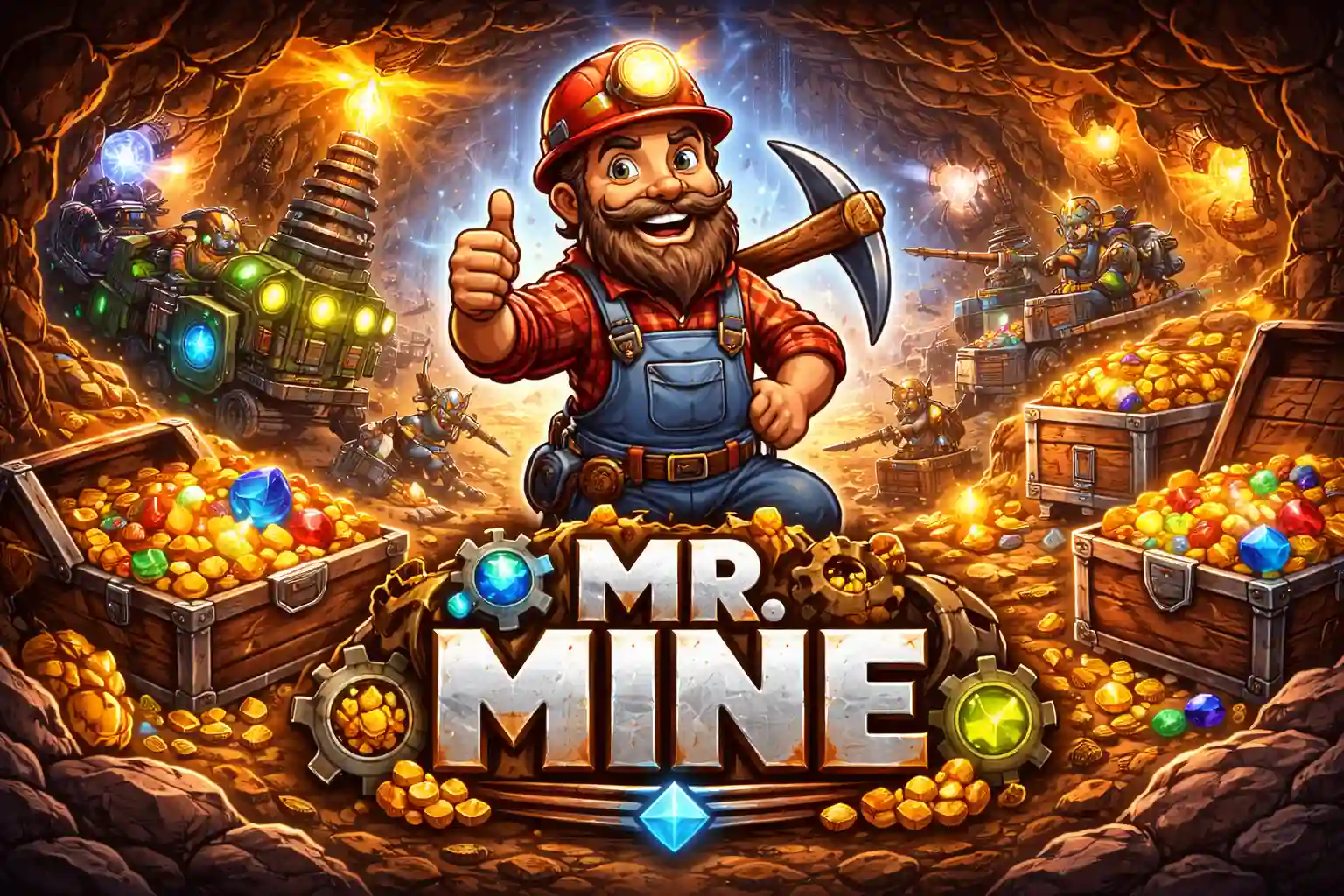 Mr. Mine incremental mining game on Android with offline progress resource upgrades and automation